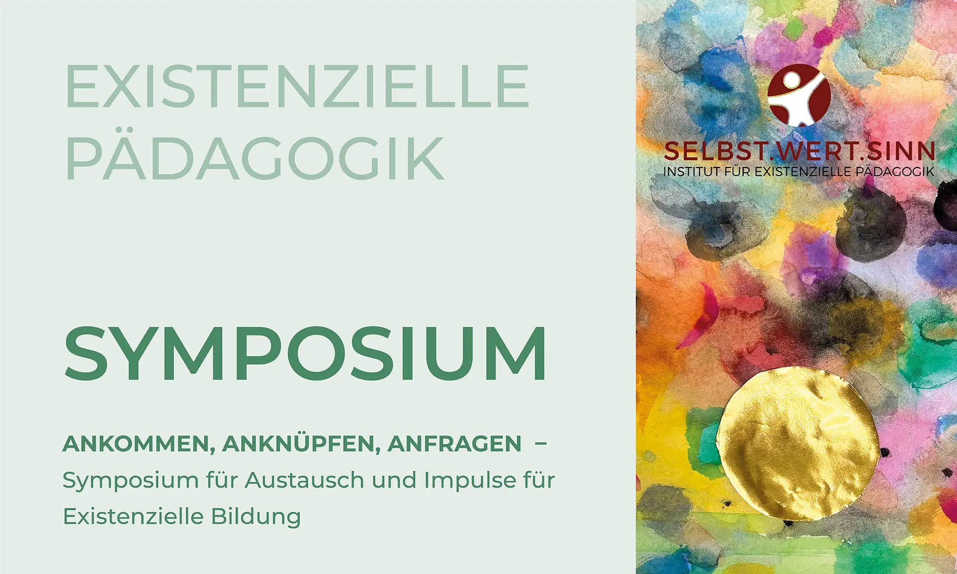 Titelbild mit Text "Existenzielle Pädagogik - Symposium"