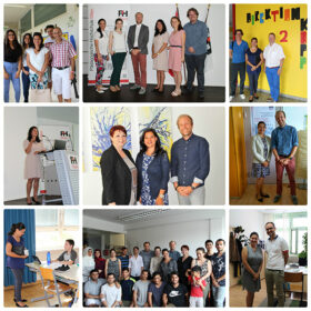Collage with participants in the fulbright programme